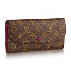 Louis Vuitton Monogram Emilie Pénztárca Fukszia Színű