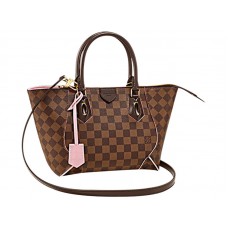 Louis Vuitton Damier Ebene Canvas Caissa Tote PM Rose Balerina