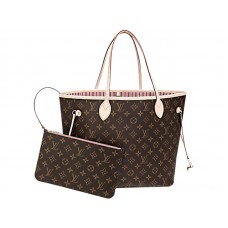 Louis Vuitton Monogram Canvas Neverfull Mm Rose Balerine