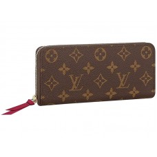 Louis Vuitton Monogram Vászon Clemence Pénztárca Fukszia M60742
