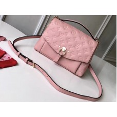 Louis Vuitton Monogram Empreinte Bőr Fehér BB Púderrózsaszín M43674
