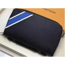 Louis Vuitton Taiga Csíkos Bőr Zippy XL Pénztárca Fekete M64019-A