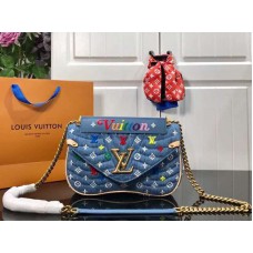 Louis Vuitton Monogram Farmer New Wave Láncos Táska Kék Mm m53692