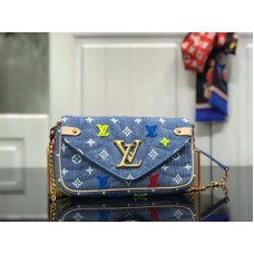 Louis Vuitton Monogram Farmer New Wave Láncos Táska Kék M67531
