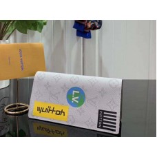 Louis Vuitton Monogram Vászon Brazza Pénztárca Fehér M67822