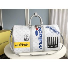 Louis Vuitton Monogram Vászon Keepall Bandouli Táska? Re 50 Fehér M44643