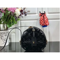 Louis Vuitton Monogram Vernis puha kalaptartó doboz fekete m53999