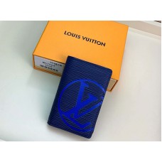 Louis Vuitton Epi Bőr Zsebrendező Sötétkék Színű, Kék Monogramokkal M67904